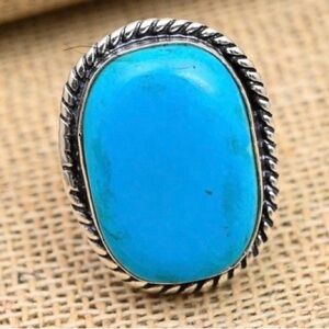 Sterling Silver Sleeping Beauty Turquoise Ring